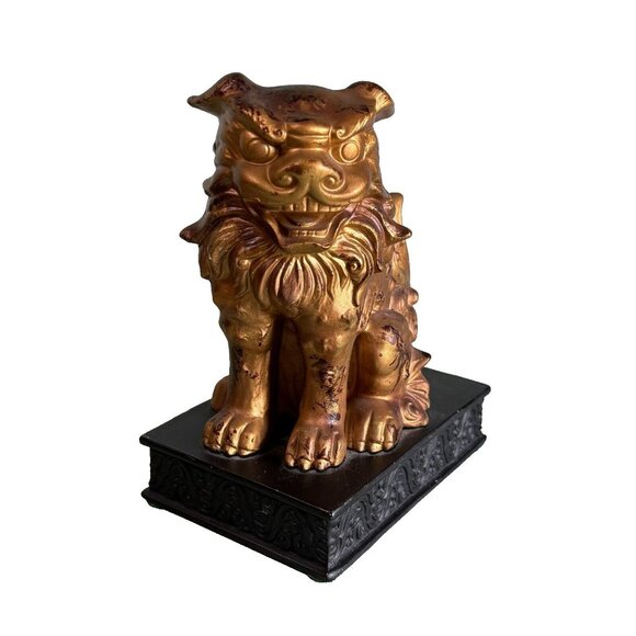 napcoware Other - Vintage Napcoware Golden Foo Dog Ceramic Pottery Figurine c--6186 Midcentury
